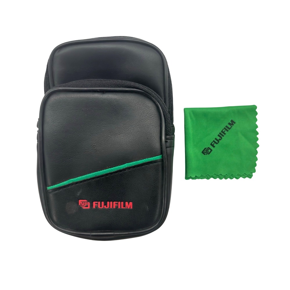 Fujifilm Compact Digital Camera Case Black Pouch with Belt Loop & Cleaning Cloth